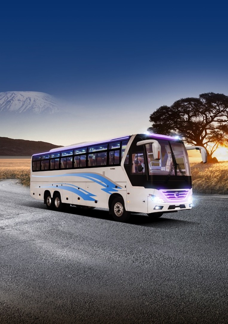 70 seats passenger seats ZK6126D coach bus with TV Screens and  USB charging port in right hand drive