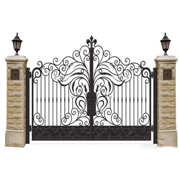 high quality automatic swing aluminum main gate for garden