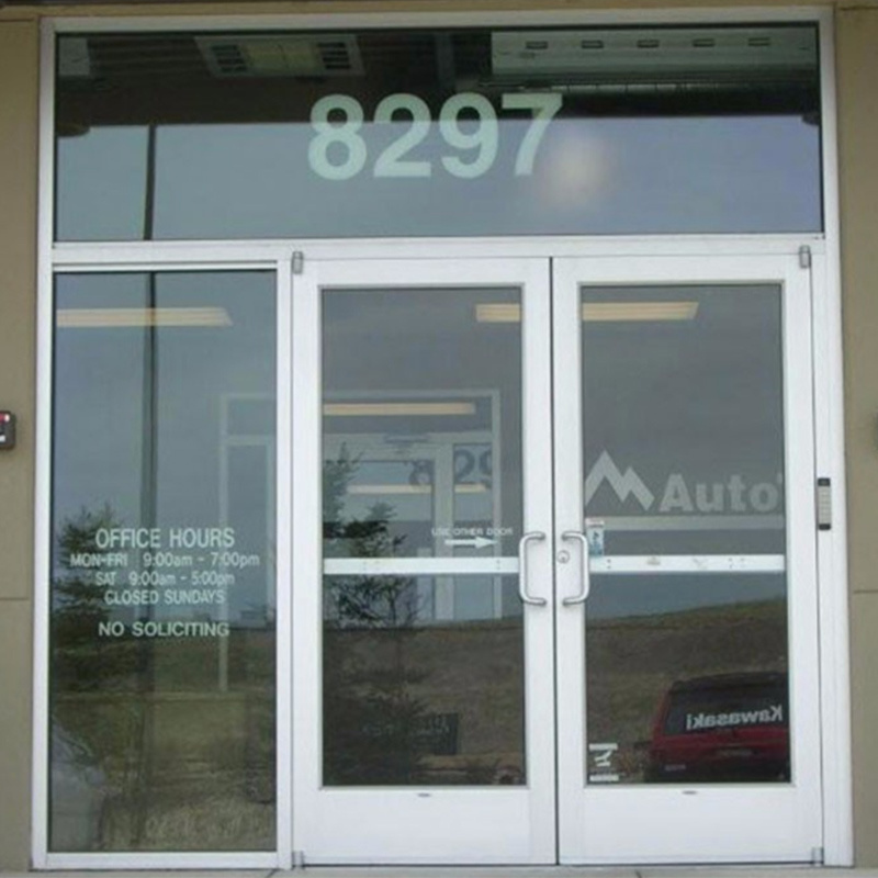 Give $500 cash coupon Pivot doors used store front exterior commercial doors