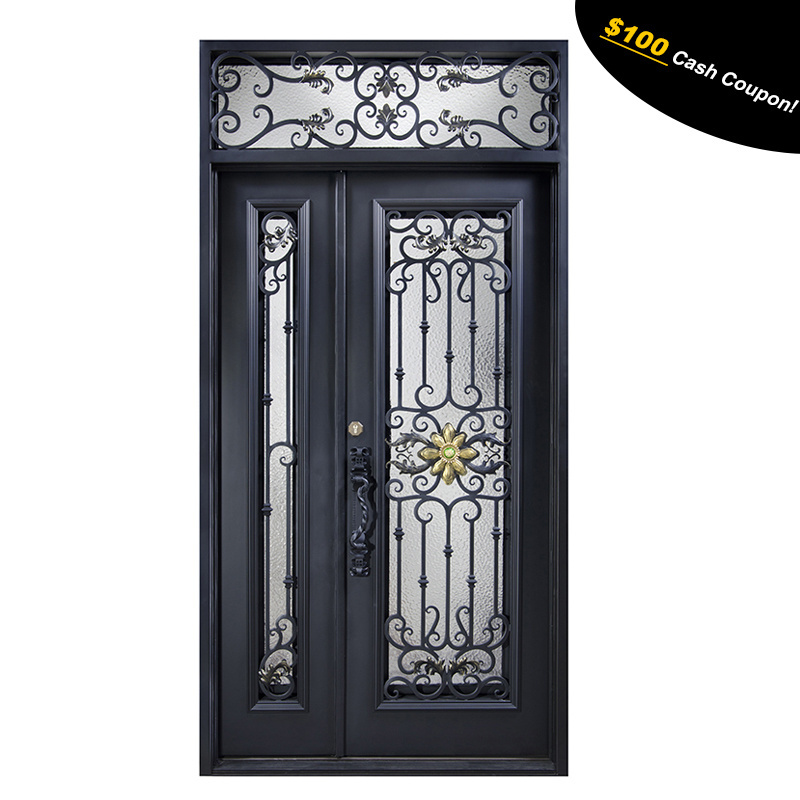 Good quality best price interior wrought iron door