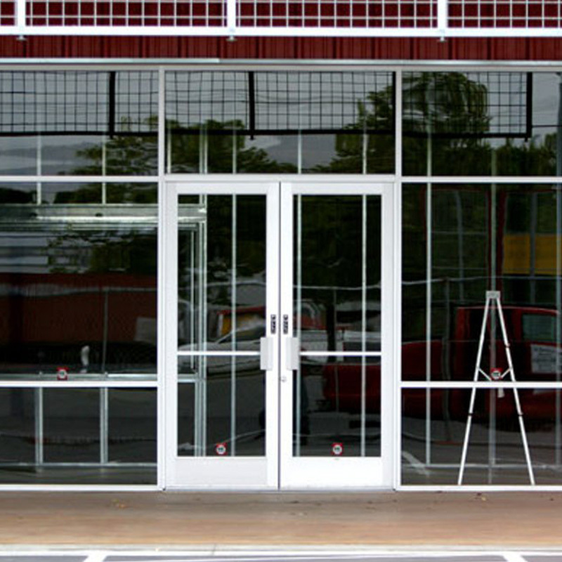 Exterior commercial glass aluminum storefront swing door