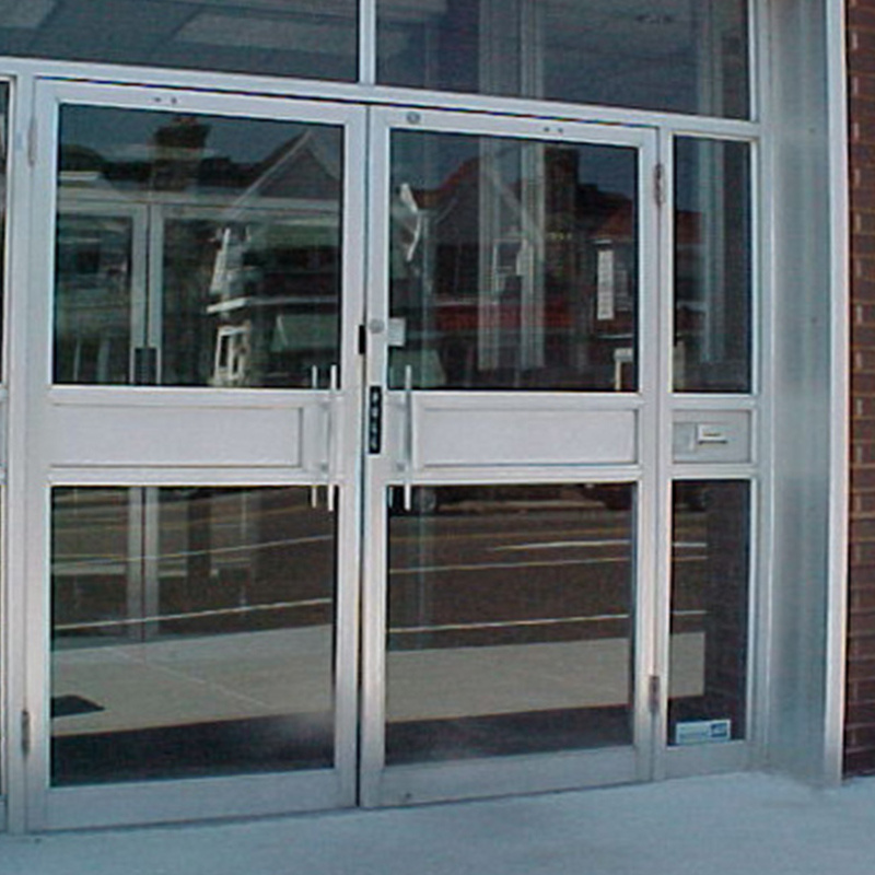 Exterior commercial glass aluminum storefront swing door