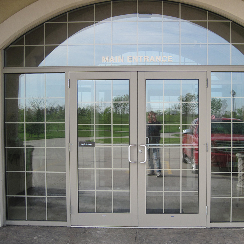 Popular design used commercial glass entry door