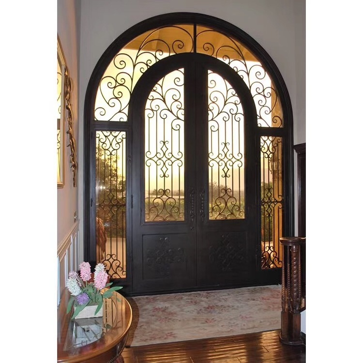 Give $ 500 cash coupon  customized  wrought iron steel main door