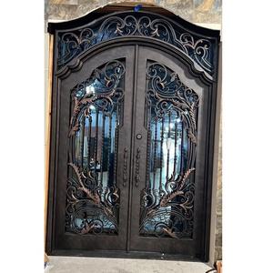 Give $500 cash coupon Luxury  wrought iron front entry door