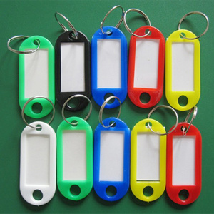 Mixed Colors Plastic Keychain and Key Tags ID Label Name Tags With Key Ring for Luggage Bag Tags