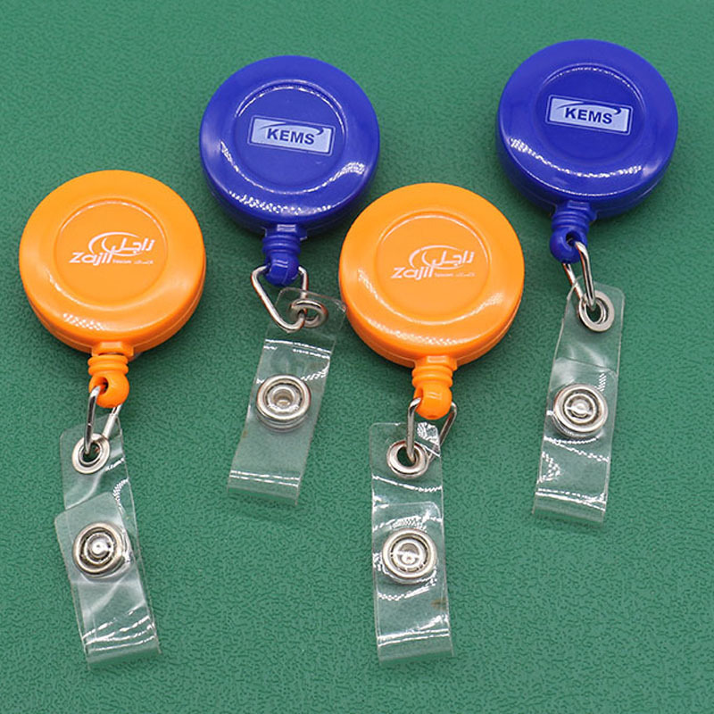 Economic Plastic Retractable Badge Reel ID Card Name Badge Holder Conference  Card Key Reel Roller Clip