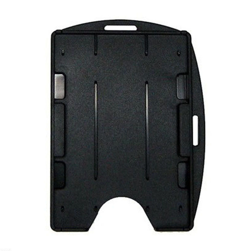 Hard Plastic Double-sided open plug in factory company identity information display ID card holder holder bracket