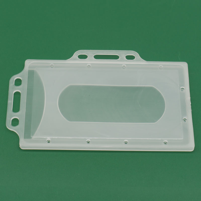 Hard Plastic Double-sided open plug in factory company identity information display ID card holder holder bracket