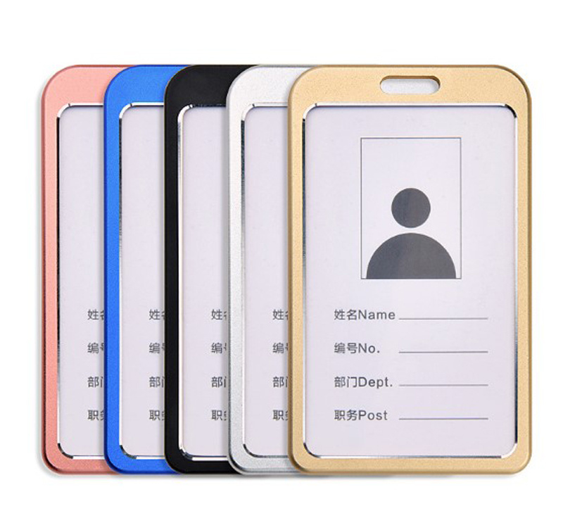 Aluminum Alloy ID Credit Name Card Badge Holder Cover Metal Zinc Alloy Business Card Holder