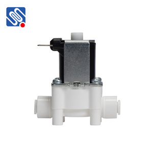 Meishuo FPD360A1 OEM Customized DC12V/24V N/O Normally Open 1/4" Plastic Solenoid Valve Water Flow Switch Drain Valve