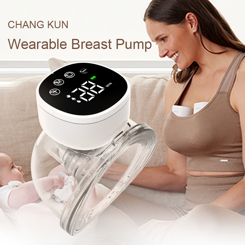 Hands Free Milk Suction Machine Wearable Portable Low Noise Electric Charging Breast Pump Food Grade Baby Feeding Supplies