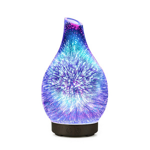 2020 new design 100ml portable humidifier essential oil bamboo real wood aroma diffuser & electric car humidifier