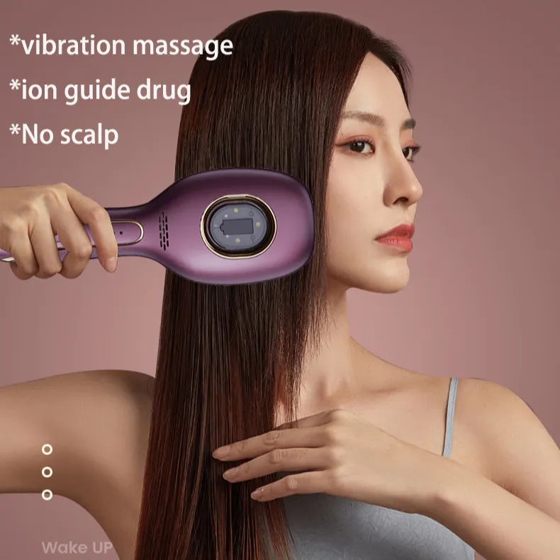 Negative Ion Vibration Massage Micro-Current Red Blue Light Hair Growth And Anti-Hair Loss Hair Care Essential Oil Comb