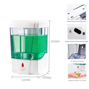 Wall Mounted Automatic 700ml Hand Sanitizer Alcohol Gel Sensing Dispensadores Con Sensor Liquid Soap Dispenser