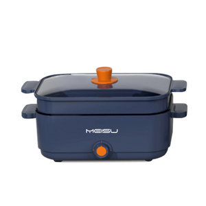 electrical Cooking pot Non-Stick Hotpot And Bbq Soup Electric Grill Pizza Pan Multi purpose Electric Skillet 4.0L