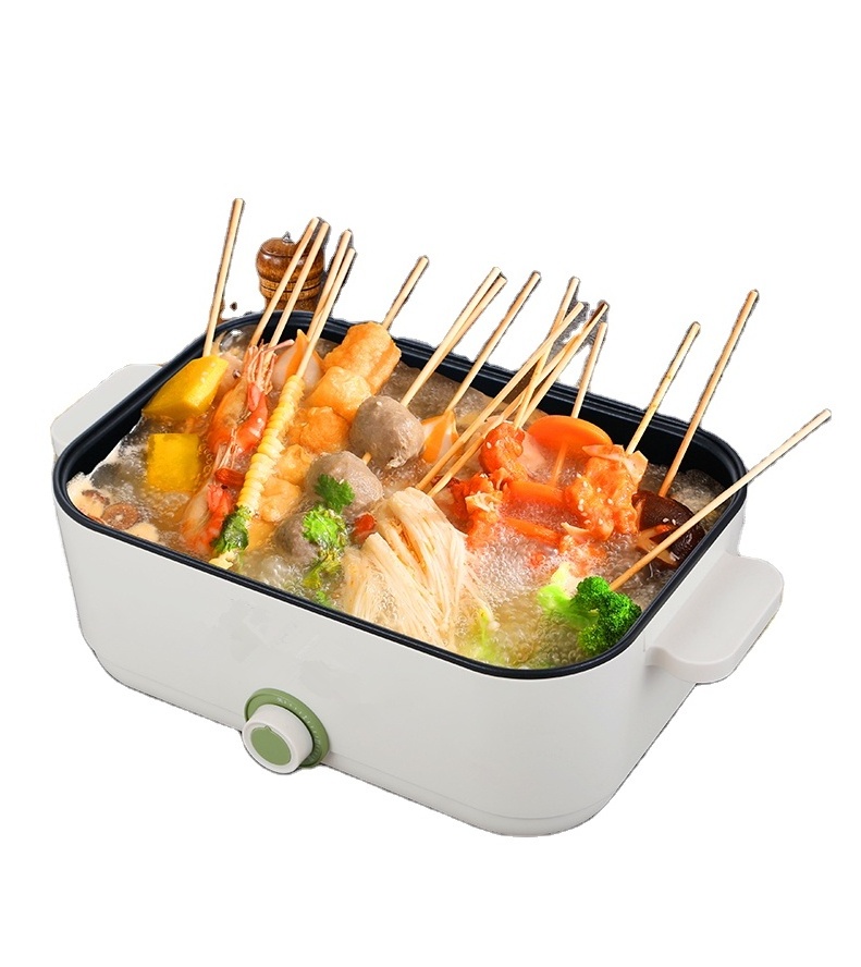 electrical Cooking pot Non-Stick Hotpot And Bbq Soup Electric Grill Pizza Pan Multi purpose Electric Skillet 4.0L