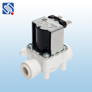 Meishuo FPD360W Quick-connect 3/8" Solenoid Valve 24V DC RO Water Purifier Inlet Electric Water Valve Normally Closed Type