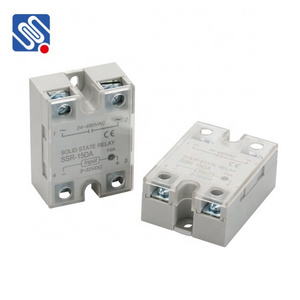 Meishuo SSR-15DA DC to AC 15A SSR single phase solid state ssr small high power relay