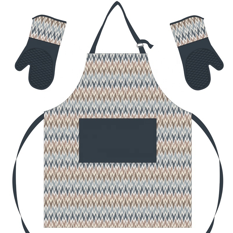 Warm Autumn new design oven mitt aprons Holiday set custom TOP free Get samples cotton oven gloves kitchen aprons