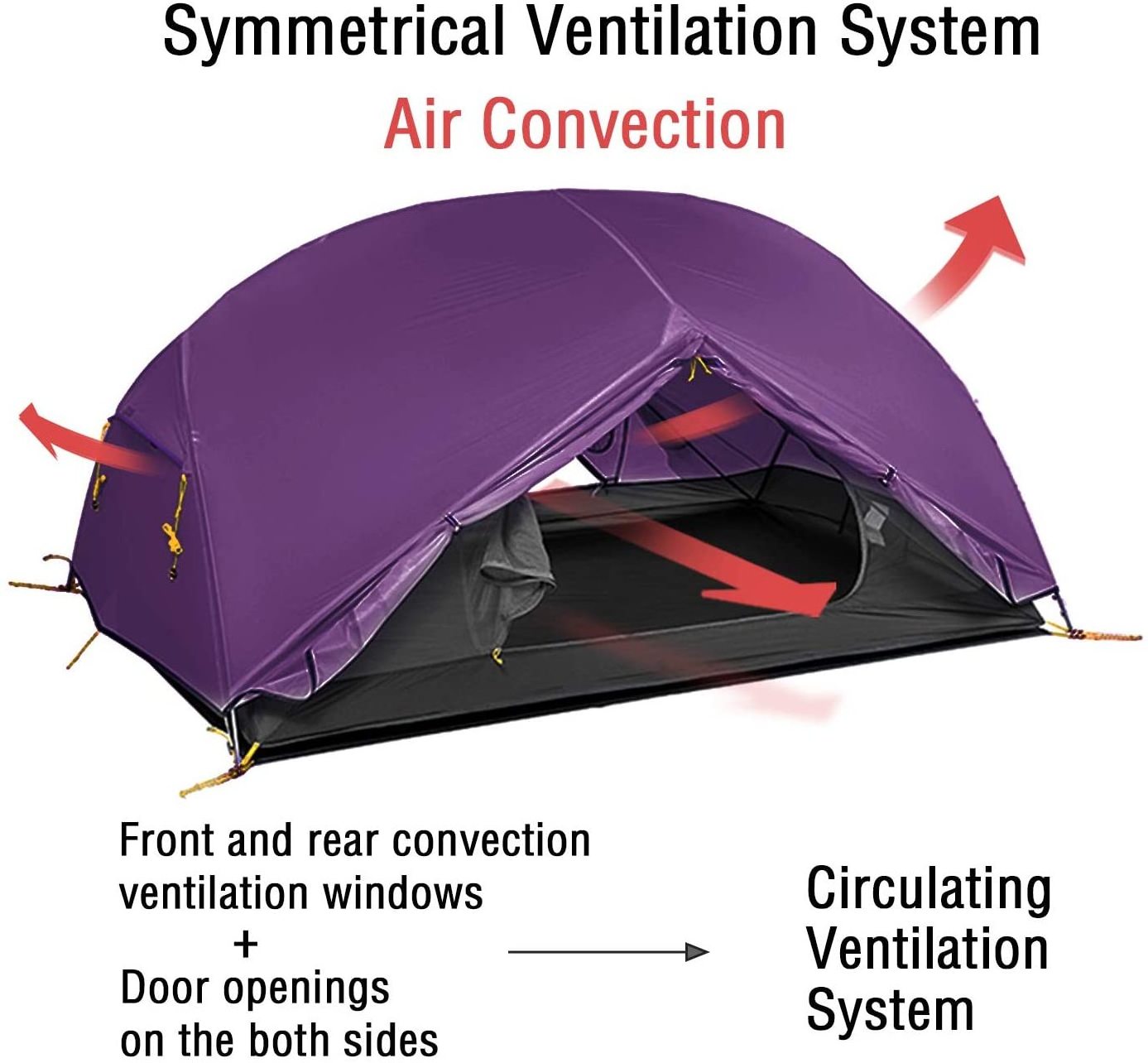 Aluminum Outdoor Tents Lightweight Mountaineering Camping and Hiking Tent with 3 Season with Compression Sack