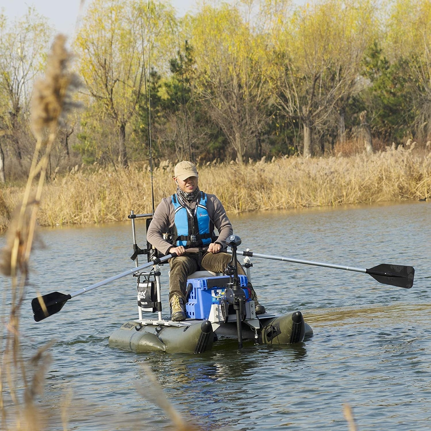 Inflatable Pontoon Boat with Stainless Steel