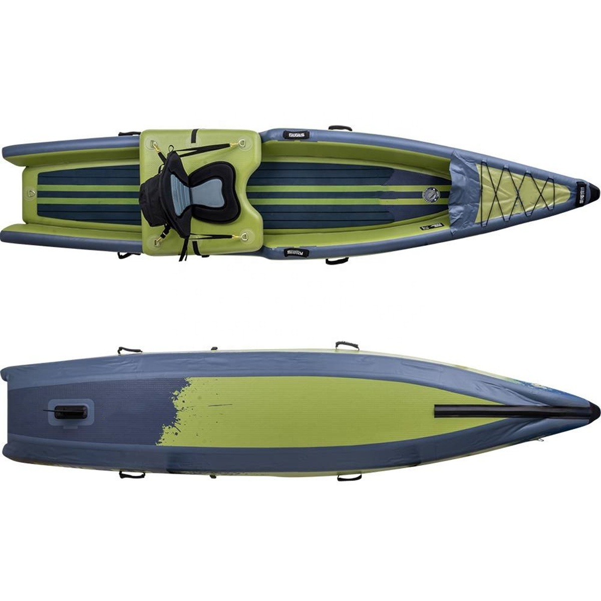 Newly Inflatable Fishing dropstitch Kayak, Canoe and SUP with electric motor