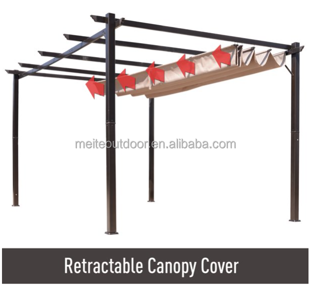 Grape Trellis Pergola Canopy Pool Garden Patio Gazebo Aluminum Outdoor Retractable Pergola Canopy grape pergola