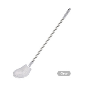 2024 newNylon Bristles and Stainless Steel Handle Bendable Replaceable Brush Head Bottle Cleaning Brush