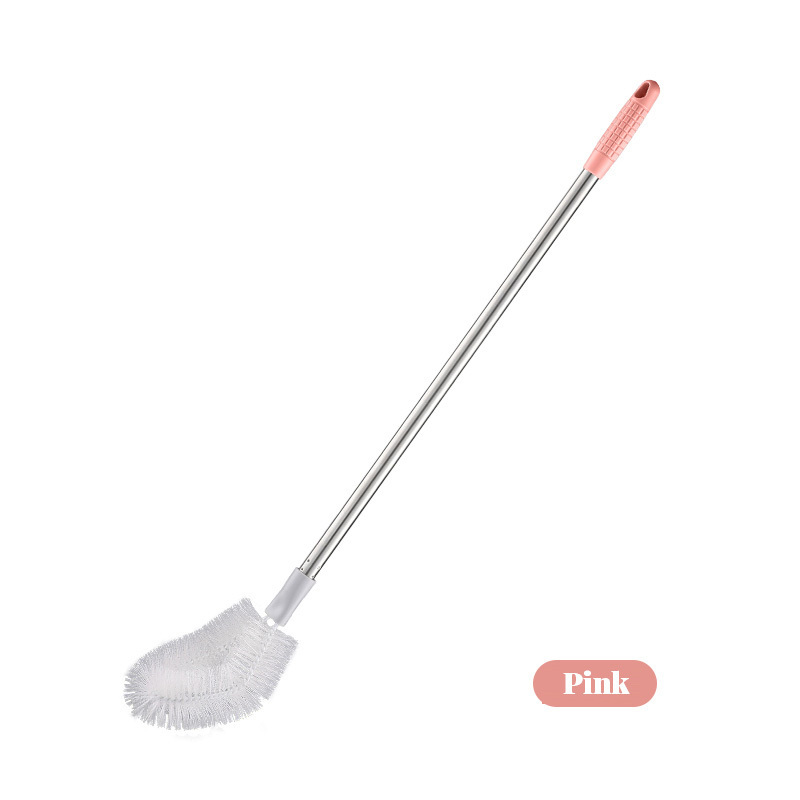 2024 newNylon Bristles and Stainless Steel Handle Bendable Replaceable Brush Head Bottle Cleaning Brush