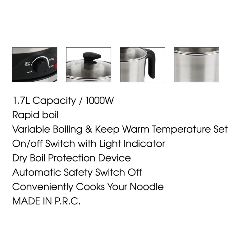 Meiwang factory kitchen appliance multi function kettle mini electric cooking soup pot portable kettle drop shipping