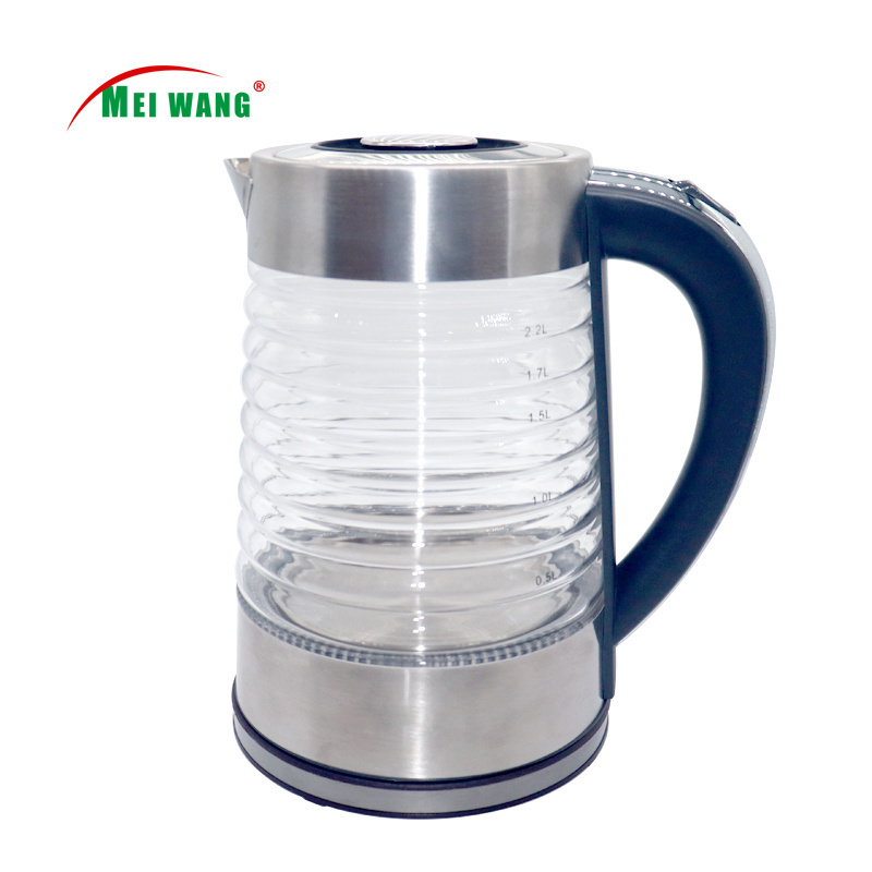 MEIWANG Hot Sale Multi Function Glass Electric Tea Kettle 1500W 1.8L CB CE ISO UKCA GS