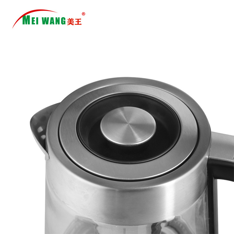 Meiwang Electric kettle Keep warm function Adjustable temperature digital Glass Electric Kettle with tea filter CB CE GS UKCA