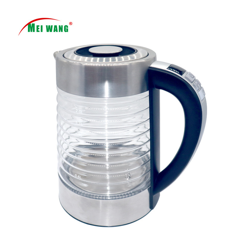 MEIWANG Hot Sale Multi Function Glass Electric Tea Kettle 1500W 1.8L CB CE ISO UKCA GS