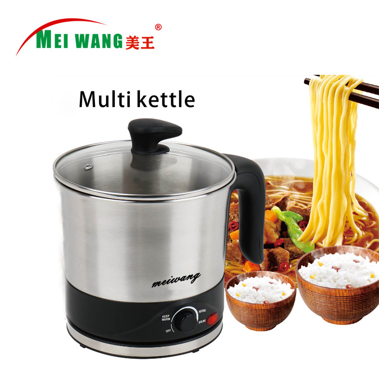 Meiwang factory kitchen appliance multi function kettle mini electric cooking soup pot portable kettle drop shipping