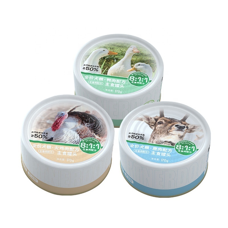 Wholesale 100% Natural 170g Raw Cat Wet Food Canned Cat High Nutrition Raw Meat Canned Staple Food for Cats and Dogs