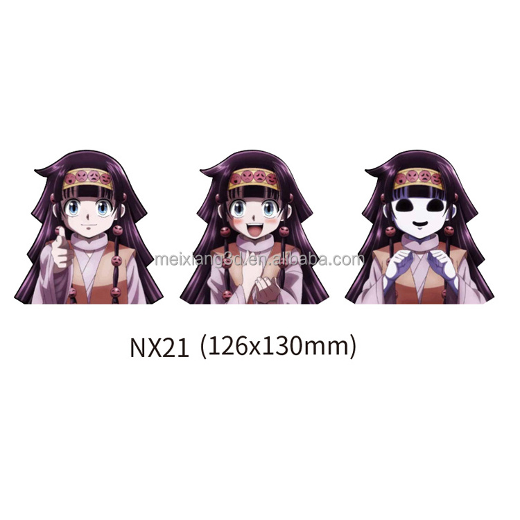 Christmas Gift Cartoon Anime 3D Lenticular Motion Stickers Wall Decor Custom Anime Car Stickers