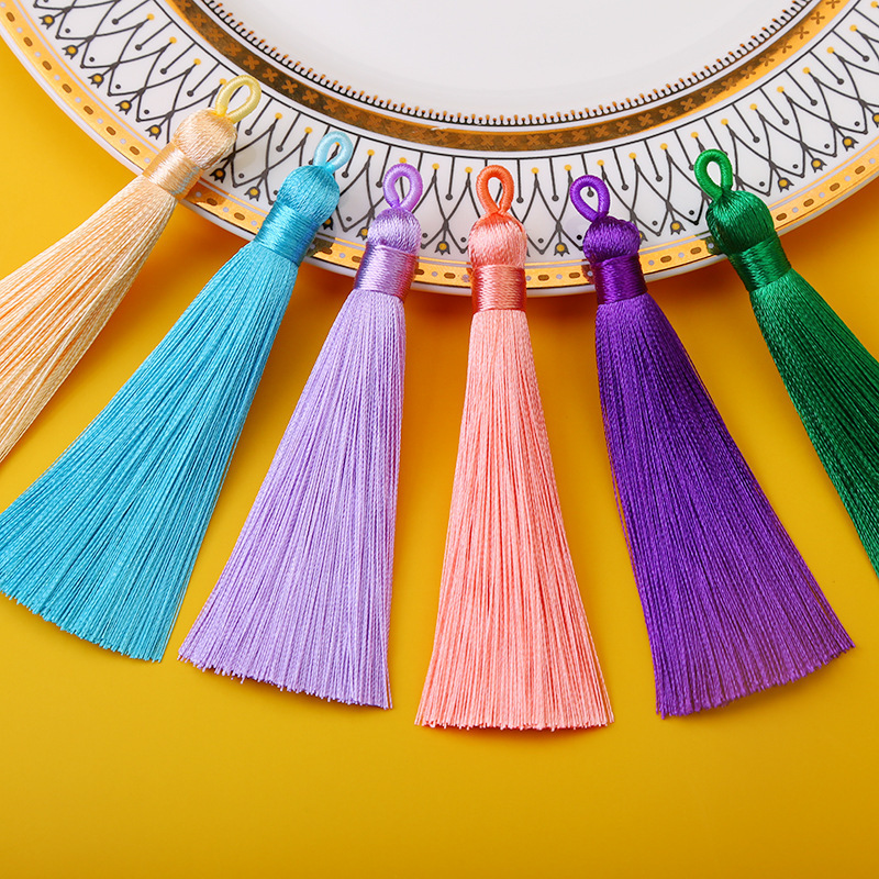 Customized Handmade Bag Ornaments Accessories 8cm Pull Hoop Tassel Headdress Diy Bookmark Sachet Hanging Tassel