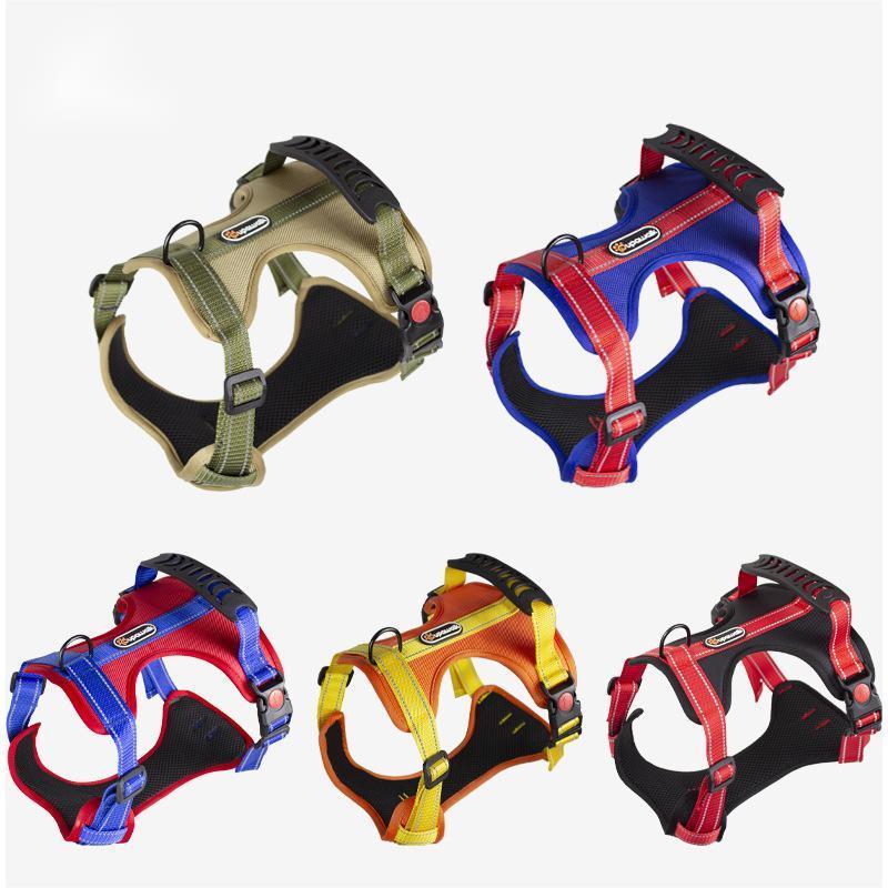 Wholesale Dog harness Manufacturers Adjustable Breathable Soft Pet Harness Strap-Type Retractable Harness For Dogs