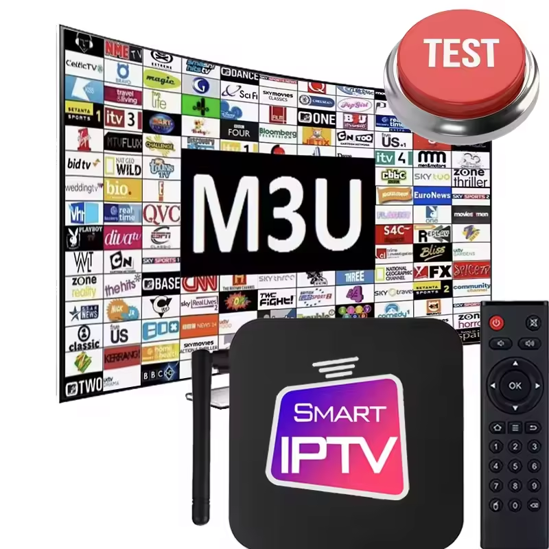 No Freezing IPTV M3u Tv Screen FHD EPG Smart 24 Hours Free Test For Reseller Panel