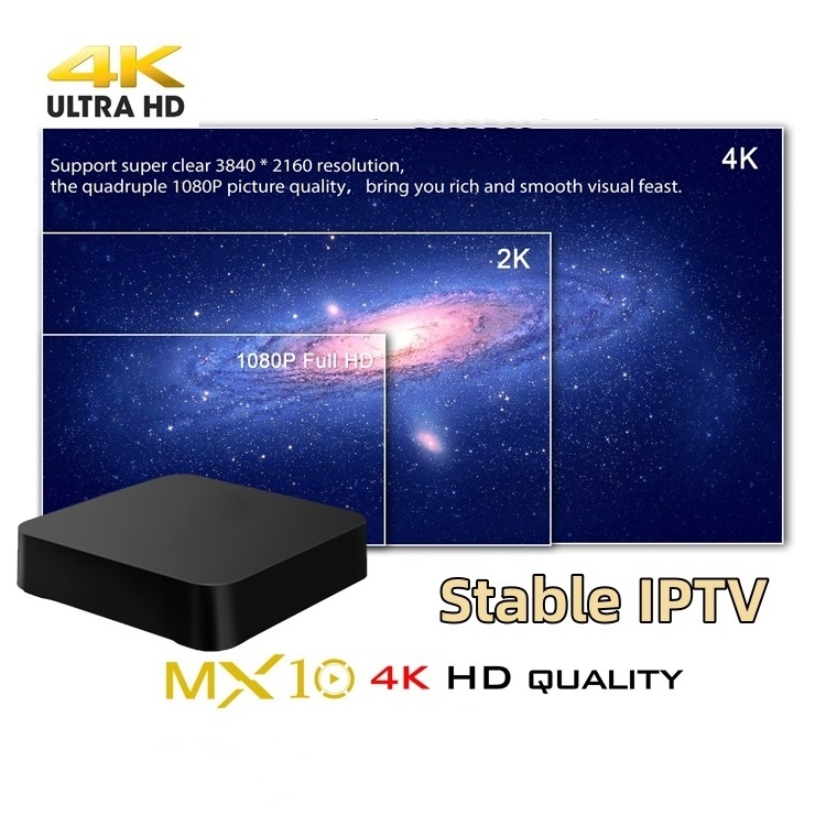 Newest MEGA OTT IPTV Set-top Box 4k M3u List Free Test Android TV Xtream API Smarters Pro TV Box