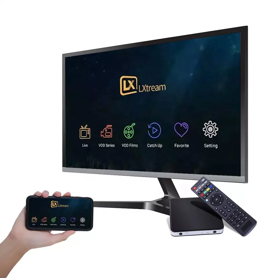 Newest Leadcool QHDTV Abonnement Android Set-top Box Lxtream IPTV M3u 4k Smart Tv Android Box