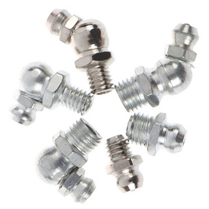 Factory Direct Provide M6 M8 M10 Male Thread Steel Nickel Plated  Grease Nipples Fittings for Grease Nipple Adapter