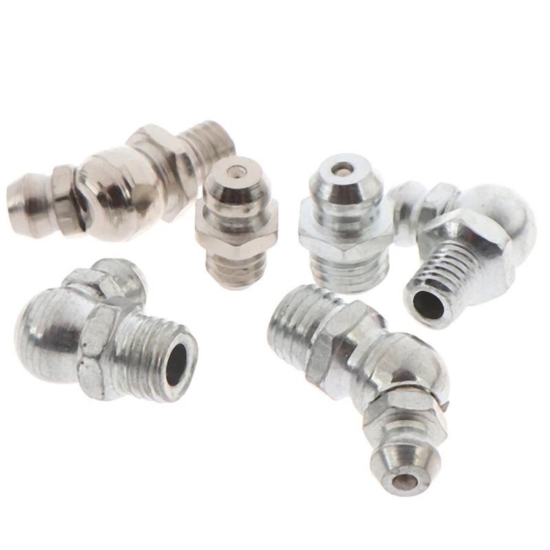 Factory Direct Provide M6 M8 M10 Male Thread Steel Nickel Plated  Grease Nipples Fittings for Grease Nipple Adapter