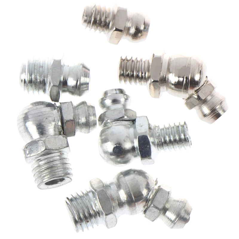 Factory Direct Provide M6 M8 M10 Male Thread Steel Nickel Plated  Grease Nipples Fittings for Grease Nipple Adapter