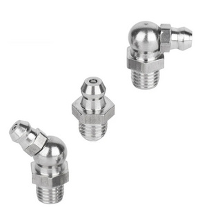 1/8"-28 1/8"-27 1/4"-28 1/4"-19 3/8"-19 NPT BSP Male Thread 304 Stainless Steel Oil Zerk Grease Nipple Tube Pipe Fitting