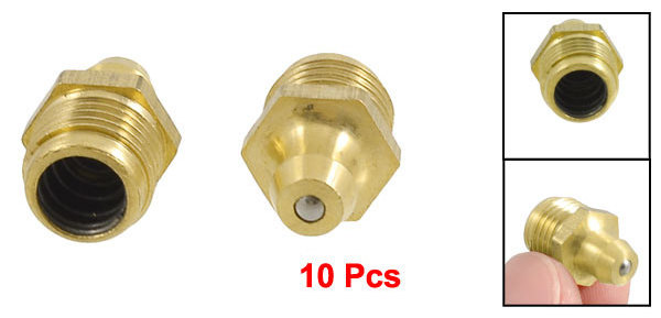 Brass M8 8Mm Threaded Straight Grease Nipple Fittings Nozzles