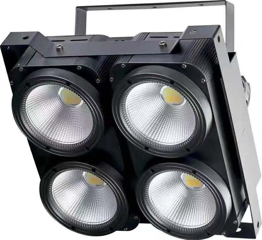 Wholesale indoor luces led stage lighting equipment warm cold white 4*100w 4 eyes led cob audience blinder light for theater