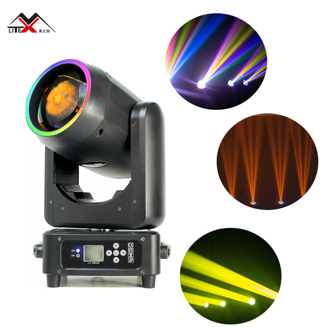 New 300W LED Beam Light RGB 3IN1 DMX 512 High Brightness 400W LED Disco DJ Auto Stage Light Led Gobos Light Dimming