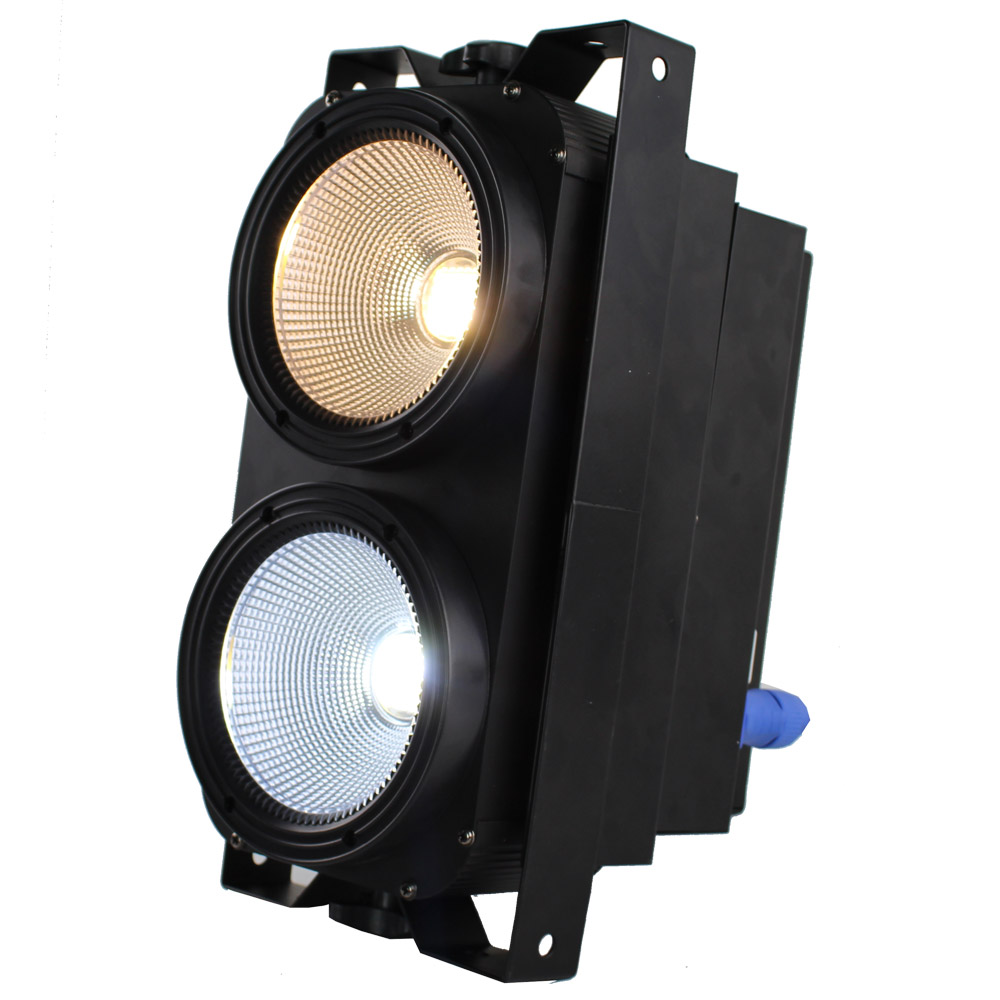 Super bright warm white 100W Two Eyes  2X100w  audience  Blinder stage light COB LED  Equipment Lighting for party event